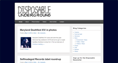 Desktop Screenshot of disposableunderground.com